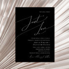Whimsical Minimal Script | Black Just Love Wedding