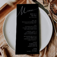 Whimsical Minimalist Script | Black Wedding