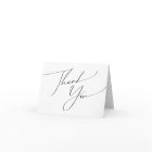 Whimsical Minimalist Script Folded Thank You Card