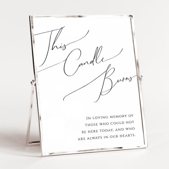 Whimsical Minimalist Script This Candle Burns Poster (Creator Uploaded)