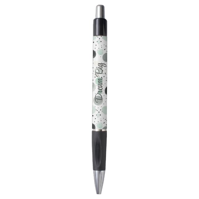 Whimsical Mint Black Cream Dots   (Front Vertical)