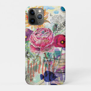 Whimsical mixed media collage art Case-Mate iPhone case