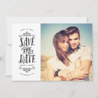 Whimsical Mod Photo Save The Date | Black
