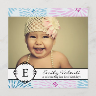 Whimsical & Modern Birthday Party Invitation