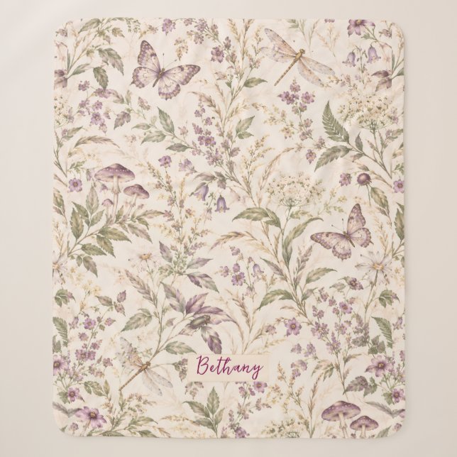 Whimsical modern cottagecore blanket (Front)