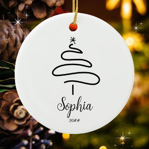 Whimsical Modern Minimalist Christmas Tree Ceramic Tree Decoration