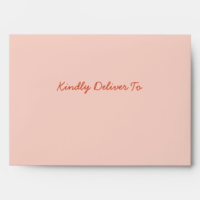 Whimsical Modern Pink & Red Wedding  Envelope (Front)