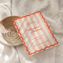 Whimsical Modern Pink & Red Wedding Save the date