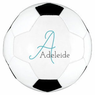 Whimsical Monogram Personalised Soccer Ball