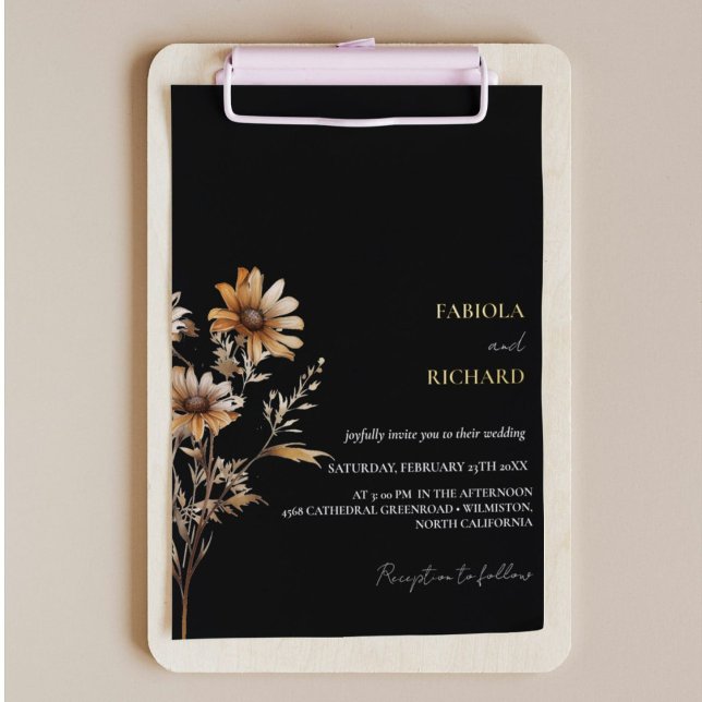 Whimsical Monogram Photo Wildflower Wedding  (Creator Uploaded)