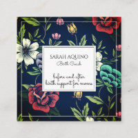 Whimsical Monogrammed Floral Birth Coach Doula