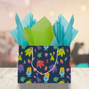 Whimsical Monster Mash   Dark Background Large Gift Bag
