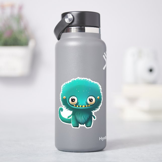 Whimsical monster sticker for kids (HydroFlask)