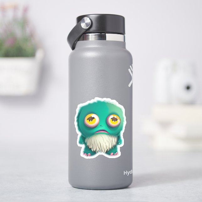 Whimsical monster sticker for kids (HydroFlask)