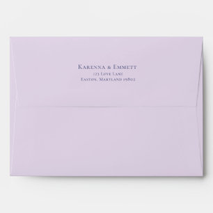 Whimsical Moon Lavender Purple Baby Shower Envelope