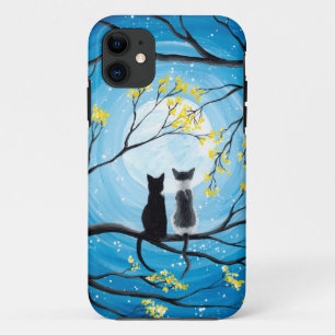Whimsical Moon with Cats Case-Mate iPhone Case