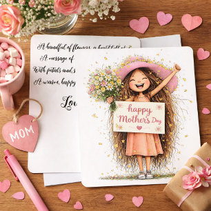 Whimsical Mother’s Day Illustration Holiday Card