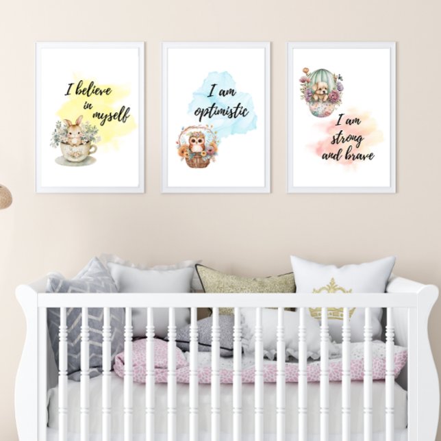 Whimsical Motivational Animal Affirmation Prints  (Creator Uploaded)