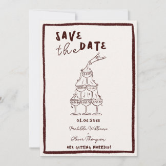 Whimsical Mulled Wine Save The Date Invitation