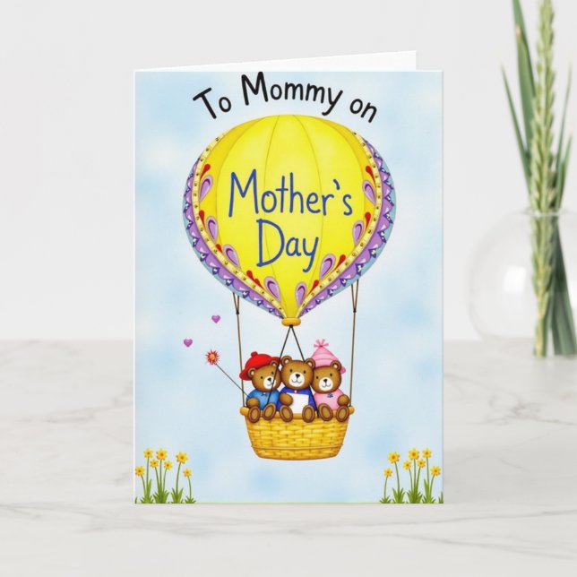 Whimsical Mummy Hot Air Card (Front)