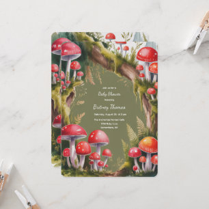 Whimsical Mushroom Baby Shower Invitation