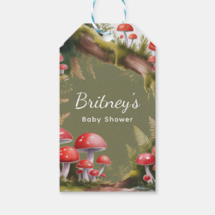 Whimsical Mushroom Baby Shower Thank You Gift Tags