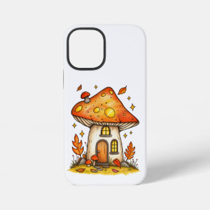 Whimsical Mushroom Cottage Autumn Fantasy Illustra iPhone 12 Mini Case