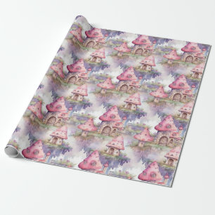 Whimsical Mushroom Cottage Pattern (4) Wrapping Paper