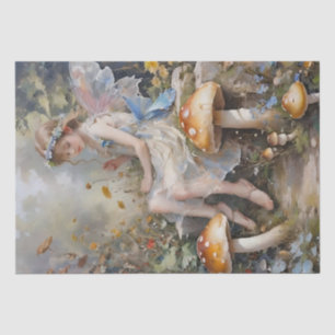 Whimsical Mushroom Fairy Decoupage Tissue Paper