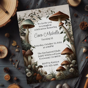 Whimsical Mushroom Forest Invitation
