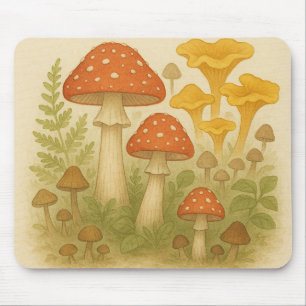 Whimsical Mushroom Mouse Pad – Cottagecore