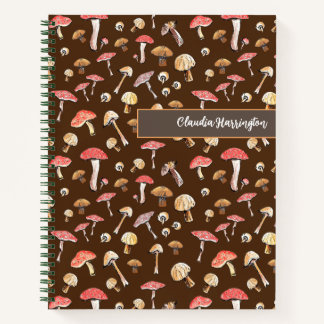 Whimsical Mushroom Notebook Nature Art Journal