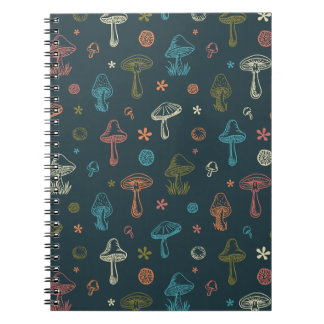 Whimsical Mushroom pattern Notebook