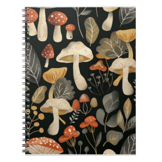 Whimsical Mushroom Pattern Notebook