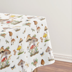 Whimsical Mushroom Woodland Tablecloth   Enchanted