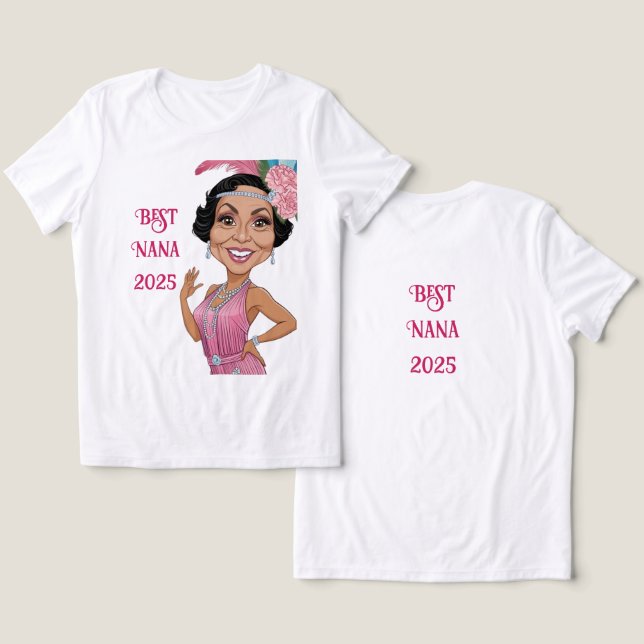 Whimsical Nana Tribute – Custom Message & Date Tri-Blend Shirt (Design Front & Back)