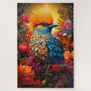 Whimsical Nature Blue Bird No 2 Jigsaw Puzzle