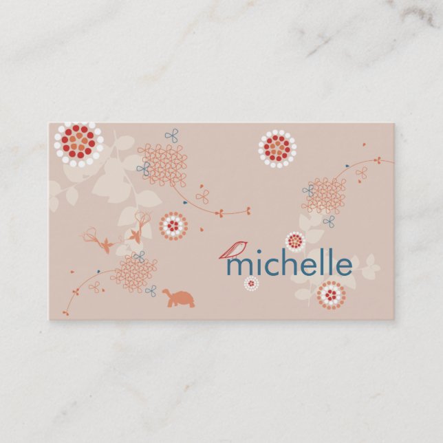 Whimsical Nature Business Card (Front)