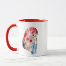 Whimsical Neurographic Line Art Girl Colourful Por
