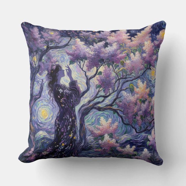 “Whimsical Night’s Embrace” Cushion (Front)