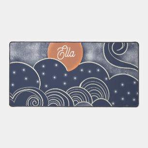 Whimsical Night Sky Desk Mat