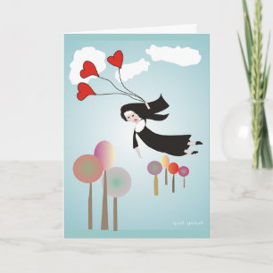 Whimsical Nun Art Gifts Card