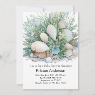 Whimsical Ocean Boho Baby Shower Invitation