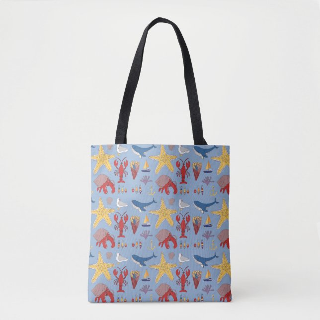 Whimsical Ocean Tote Bag (Front)