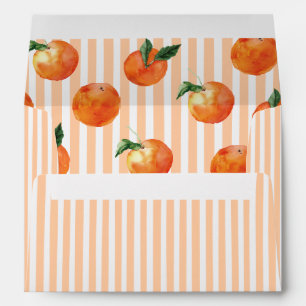 Whimsical Orange Little Cutie Baby Shower Envelope