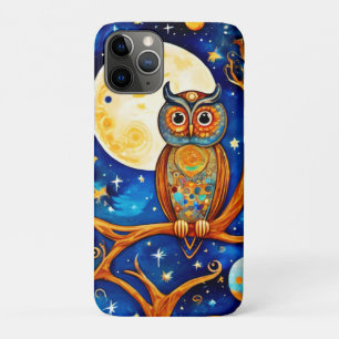 Whimsical Owl Celestials: Stars, Moon, Planets Case-Mate iPhone Case