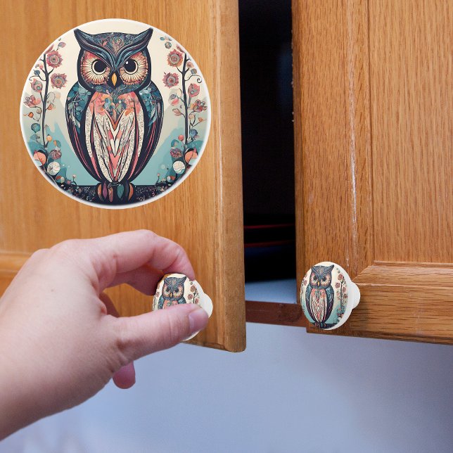 Whimsical Owl  Ceramic Knob (Creator Uploaded)