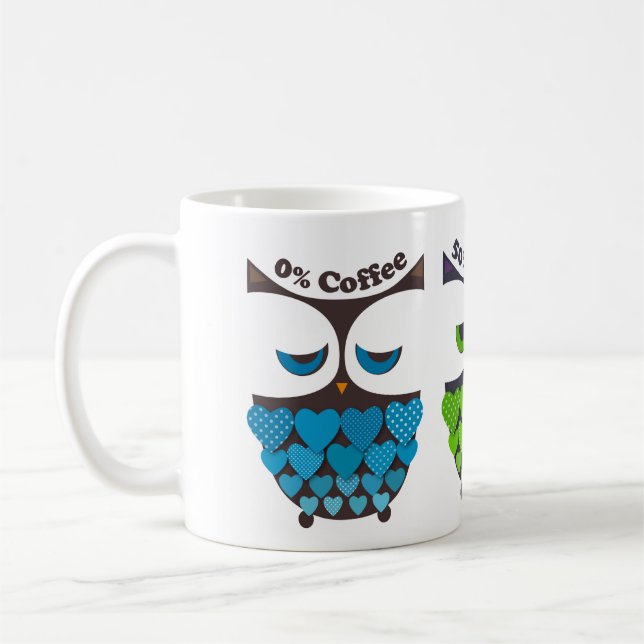 Whimsical Owl Coffee Mug (Left)