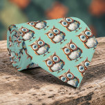 Whimsical Owl Custom Necktie Tie<br><div class="desc">Whimsical Owl Custom Necktie: A unique and eye-catching necktie featuring a charming owl design. Perfect for adding a touch of personality and fun to any outfit. Ideal for those who appreciate quirky,  one-of-a-kind accessories.</div>