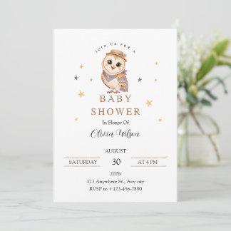 Whimsical Owl in a Straw Hat